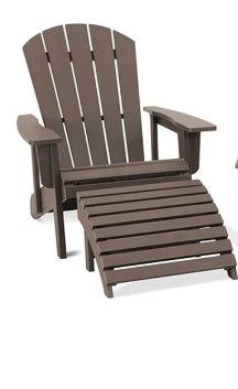Photo 1 of SERWALL Adirondack Chair, Espresso Brown