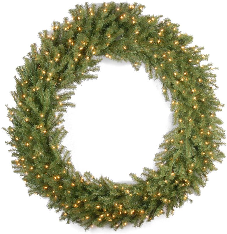 Photo 1 of 24'' National Tree Company Pre-Lit Artificial Christmas Wreath