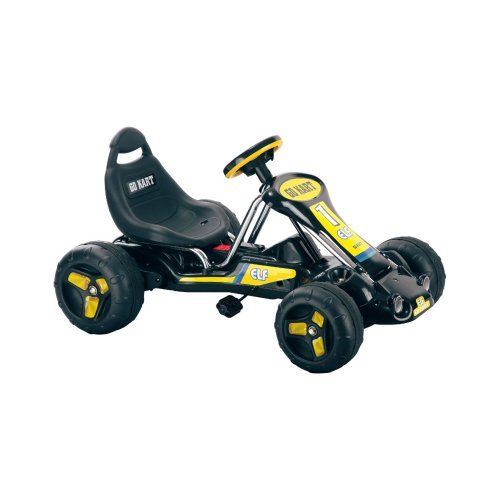 Photo 1 of Lil' Rider Go Kart Pedal Car – 4-Wheel Ride On Toy Cars for Kids – Outdoor Go Cart with Racing Decals for 3-7 Year Old’s (Black and Yellow), 37"Lx25"Wx20"H (80-6659D)
