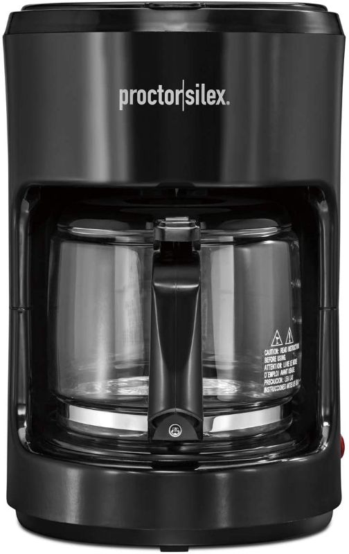 Photo 1 of Proctor Silex 10-Cup Coffee Maker, Works with Smart Plugs That Are Compatible with Alexa (48351), Auto Pause and Serve, Black

//ITEM IS DAMAGED, BUT POWERS ON
