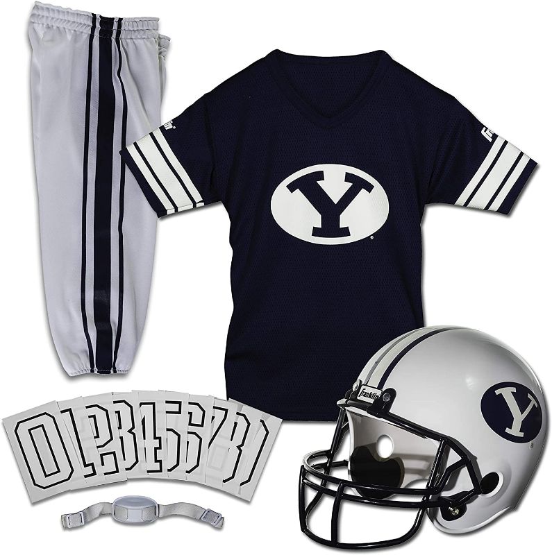 Photo 1 of Franklin Sports NCAA BYU Cougars Kids College Football Uniform Set SMALL
//MISSING SOME ACCESSORIES 