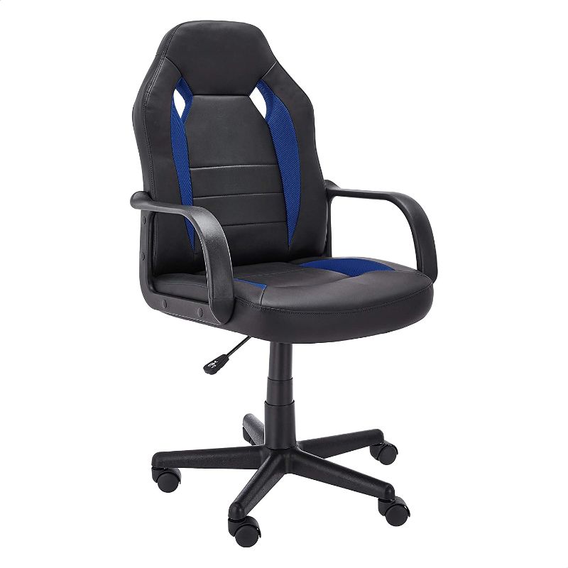 Photo 1 of Amazon Basics Racing/Gaming Style Office Chair - Blue
