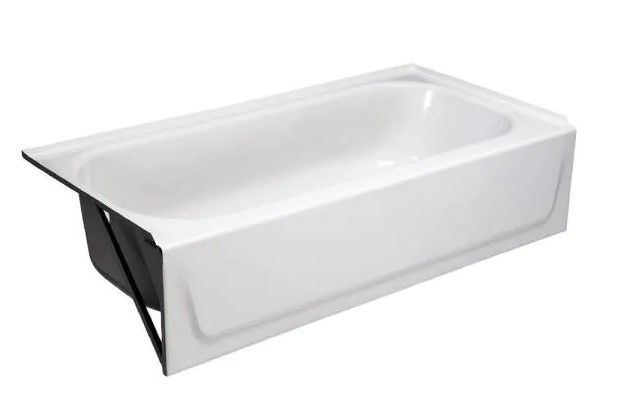 Photo 1 of Aloha 60 in. Left Drain Rectangular Alcove Soaking Bathtub in White
- Minor Cosmetic damaged (See photos) 