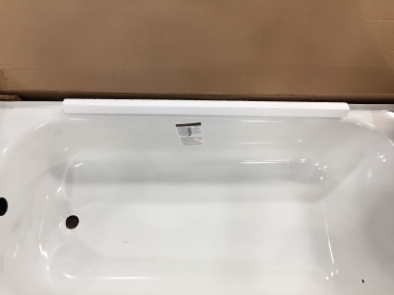 Photo 3 of Aloha 60 in. Left Drain Rectangular Alcove Soaking Bathtub in White
- Minor Cosmetic damaged (See photos) 