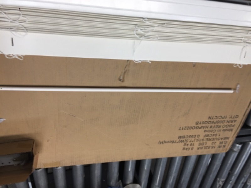 Photo 1 of 2" Cordless Faux Wood Blind - Smooth White 36x48