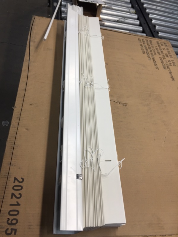 Photo 1 of 2" Cordless Faux Wood Blind - Smooth White 36x48