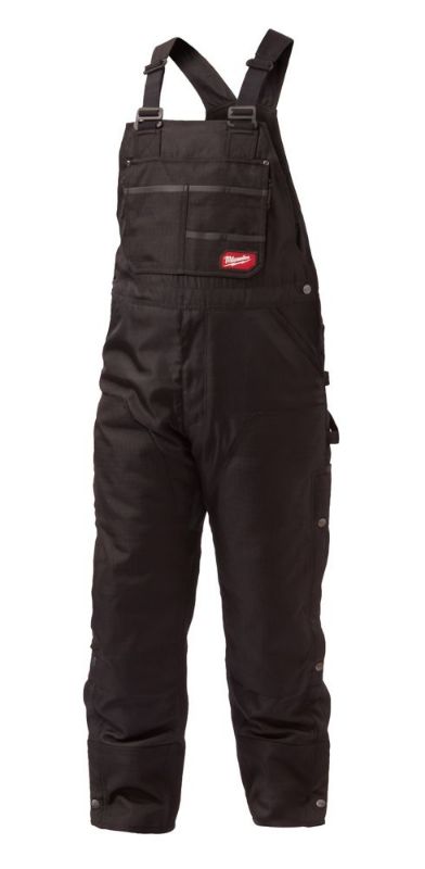 Photo 1 of Milwaukee Petite Men's Gridiron 2XL Black Zip-to-Thigh Bib Short Overall
