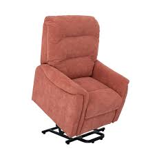 Photo 1 of 32 in. W Orange Suede-Like Fabric Power Lift Recliner
