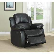 Photo 1 of **arms are damaged** Homelegance Cranley Reclining Chair - Black Bonded Leather
