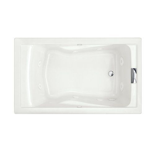 Photo 1 of **CRACKED** American Standard Evolution 60 in. X 36 in. Whirlpool Tub with EverClean Reversible Drain in White
