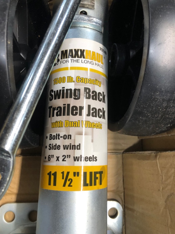 Photo 4 of 1500 lb Swing Back Trailer Jack with Dual Wheel