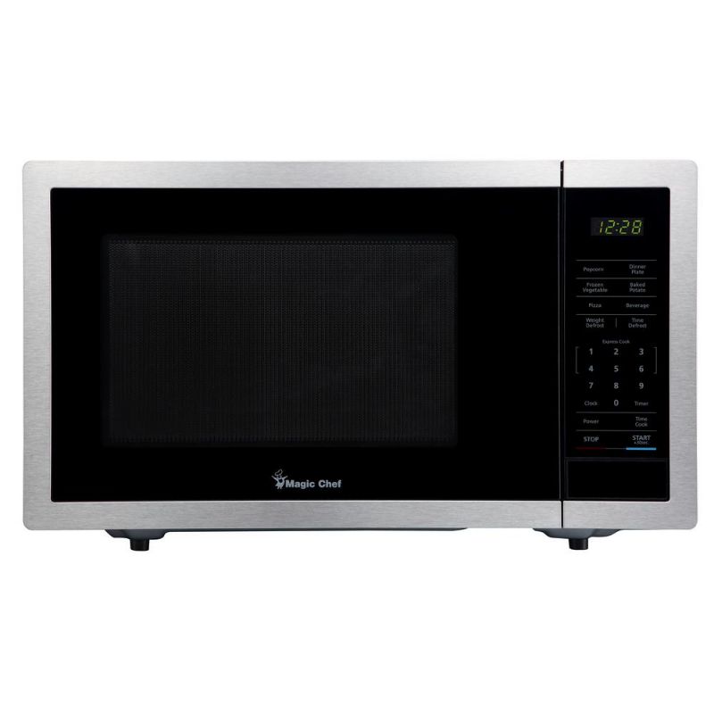 Photo 1 of Magic Chef 1.3 Cu. Ft. Countertop Microwave in Stainless Steel