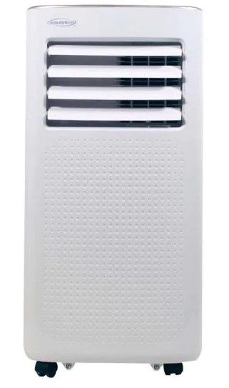 Photo 1 of 10,000 BTU (6,000 BTU DOE) Portable Air Conditioner with Dehumidifier and Mirage Display in White
