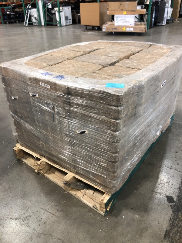 Photo 2 of ***PALLET OF 180*** Marseilles 10.5 in. x 7 in. x 2.25 in. Toscana Tan/Brown/Charcoal Concrete Paver
