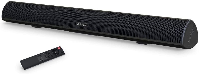 Photo 1 of BESTISAN 80 Watt Soundbar, Sound Bars for TV of Home Theater System (Bluetooth 5.0, 34 inch, DSP, Strong Bass, Wireless Wired Connections, Bass Adjustable, Wall Mountable)
