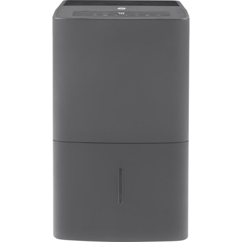 Photo 1 of GE 50 Pt. Dehumidifier for Wet Rooms up to 1500 Sq. Ft. with Built-in Pump in Grey, ENERGY STAR, Grays
