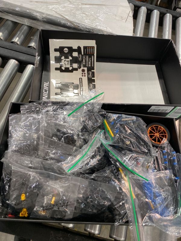 Photo 1 of Nifeliz Black Sports Car MH34  Model Cars Kits  (3168 Pieces, Upgraded)
**Some opened bags of parts**