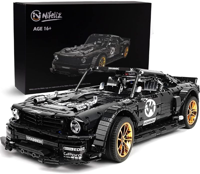 Photo 1 of Nifeliz Black Sports Car MH34  Model Cars Kits  (3168 Pieces, Upgraded)
**Some opened bags of parts**