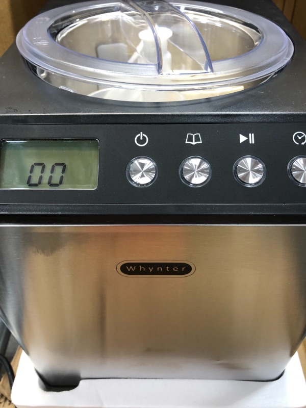 Photo 3 of 2.1 Qt. Stainless Steel Electric Ice Cream Maker with Built-In Timer