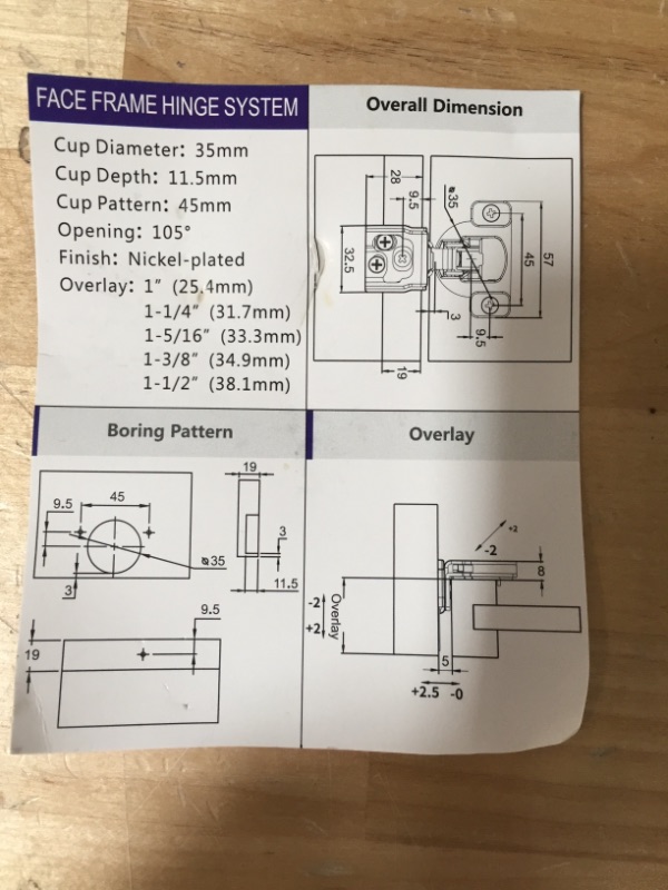 Photo 3 of 12 Pack - Silverline Face Frame Quiet Soft Close Cabinet Door Hinges, 1/2 Inch Overlay, with Built-in Metal Dampers, Strong Heavy Duty Steel for Kitchen Bathroom
