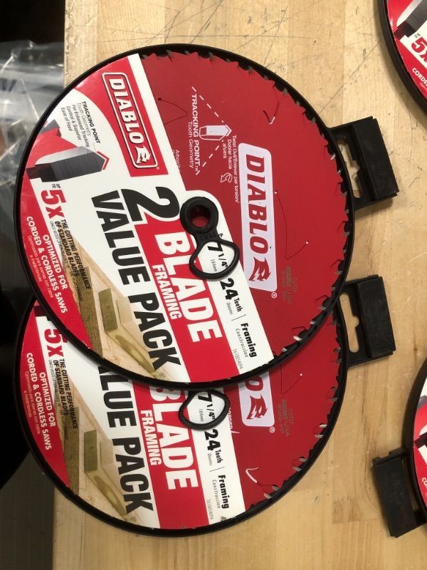 Photo 2 of **PACK OF 2**
Tracking Point 7-1/4 in. x 24-Tooth Framing Circular Saw Blade,(2-pack)
