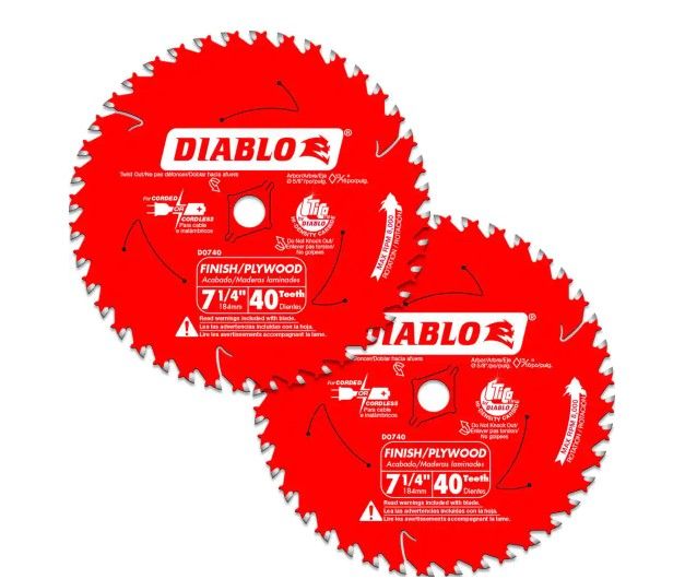 Photo 1 of **PACK OF 2**
7-1/4 in. 24-Tooth Finish Circular Saw Blade Value Pack (2-Pack)