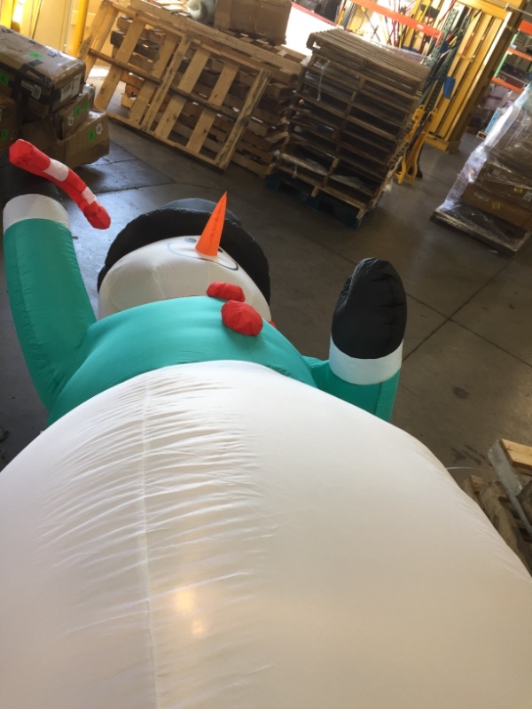 Photo 3 of 12 ft. Jolly Snowman Christmas Inflatable 