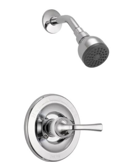 Photo 1 of 
Delta
Foundations Single-Handle 1-Spray Shower Faucet in Chrome (Valve Included)