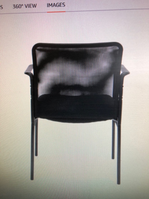Photo 1 of **parts only *** OFM ESS Collection Mesh Back Upholstered Side Chair, with Arms, Black
