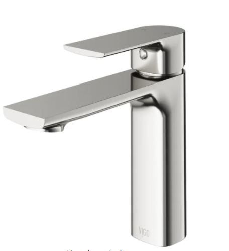 Photo 1 of 
VIGO
Davidson Single-Handle Single Hole Bathroom Faucet in Brushed Nickel