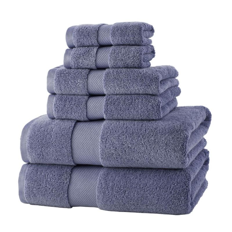 Photo 1 of 2 PACK**
Home Decorators Collection Plush Soft Cotton 6-Piece Towel Set in Lake, Blue
