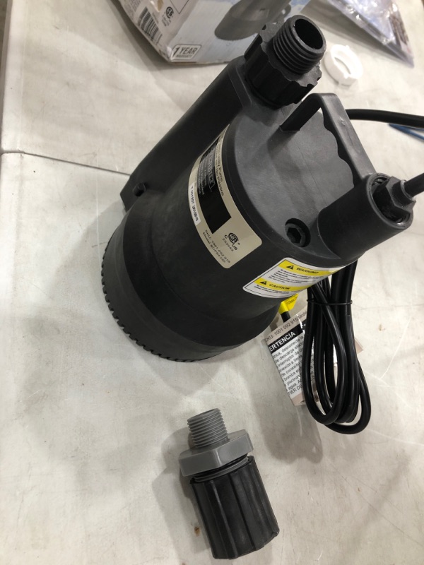 Photo 2 of 1/6 HP Plastic Submersible Utility Pump