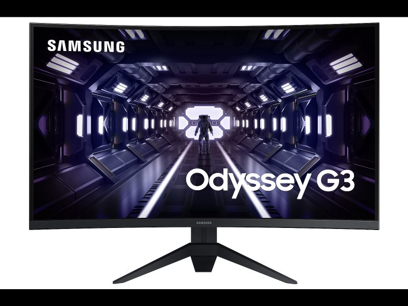 Photo 1 of Samsung - Odyssey G3 32" Curved FHD 1ms AMD FreeSync Premium Gaming Monitor - Black - Black
