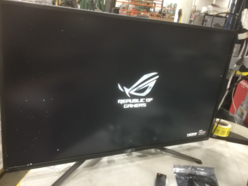 Photo 2 of ASUS ROG Strix 43” 4K HDR DSC Gaming Monitor (XG43UQ) - UHD (3840 x 2160), 144Hz, 1ms, HDMI 2.1, Extreme Low Motion Blur Sync, FreeSync Premium Pro, DisplayHDR1000, DCI-P3 90%, DisplayPort, USB
