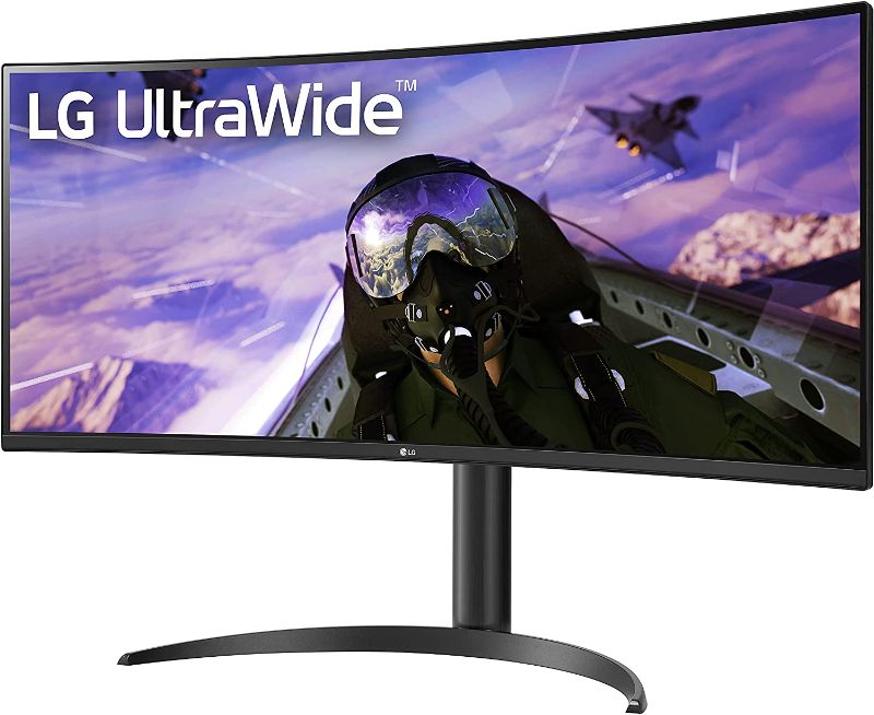 Photo 1 of LG 34WP65C-B 34-Inch 21:9 Curved UltraWide QHD (3440x1440) VA Display with sRGB 99% Color Gamut and HDR 10 and 3-Side Virtually Borderless Display with Tilt/Height Adjustable Stand -Black
