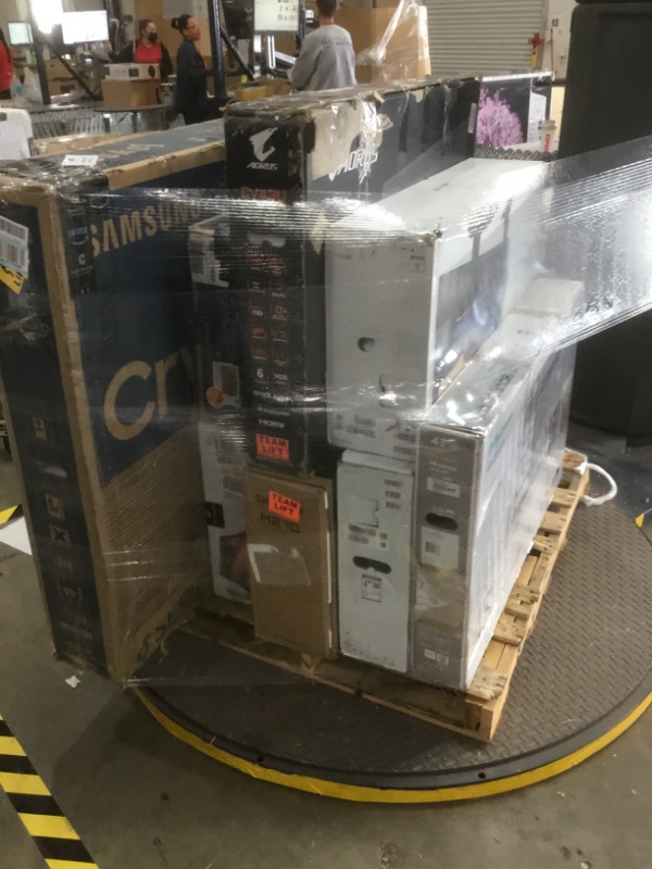 Photo 1 of PALLET OF ASSORTED DAMAGED TVS AND MONITORS SOLD AS IS NON REFUNDABLE