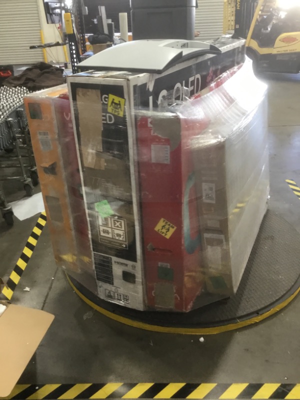 Photo 1 of PALLET OF ASSORTED DAMAGED TVS AND MONITORS SOLD AS IS NON REFUNDABLE