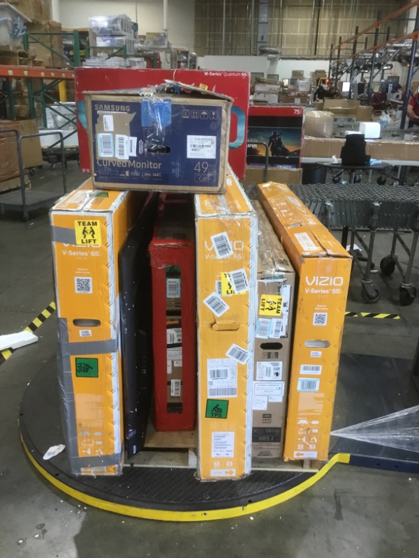 Photo 2 of PALLET OF ASSORTED DAMAGED TVS AND MONITORS SOLD AS IS NON REFUNDABLE