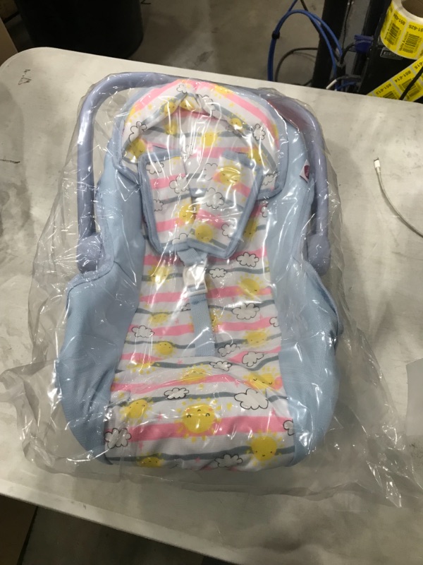 Photo 2 of Adora Baby Doll Car Seat Carrier with Color Changing Sunny Days Print, Fits Dolls Up to 20 Inches
