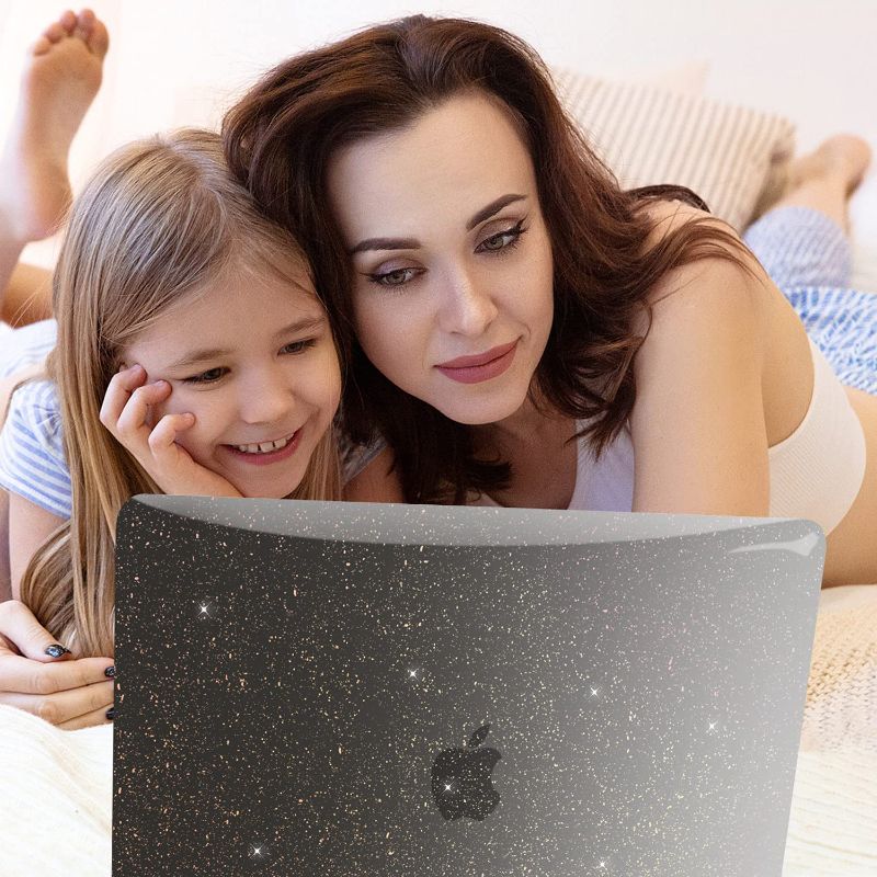 Photo 1 of PACK OF 2  Compatible with MacBook Air 13 Inch Case , Glitter Plastic Hard Shell Case 
