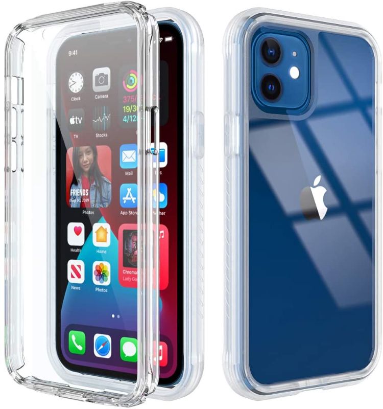 Photo 1 of 2  iPhone 12 Case/iPhone 12 Pro Case 6.1 inch with Built-in Screen Protector Full-Body Rugged Slim Fit Shockproof Hard Plastic &...
