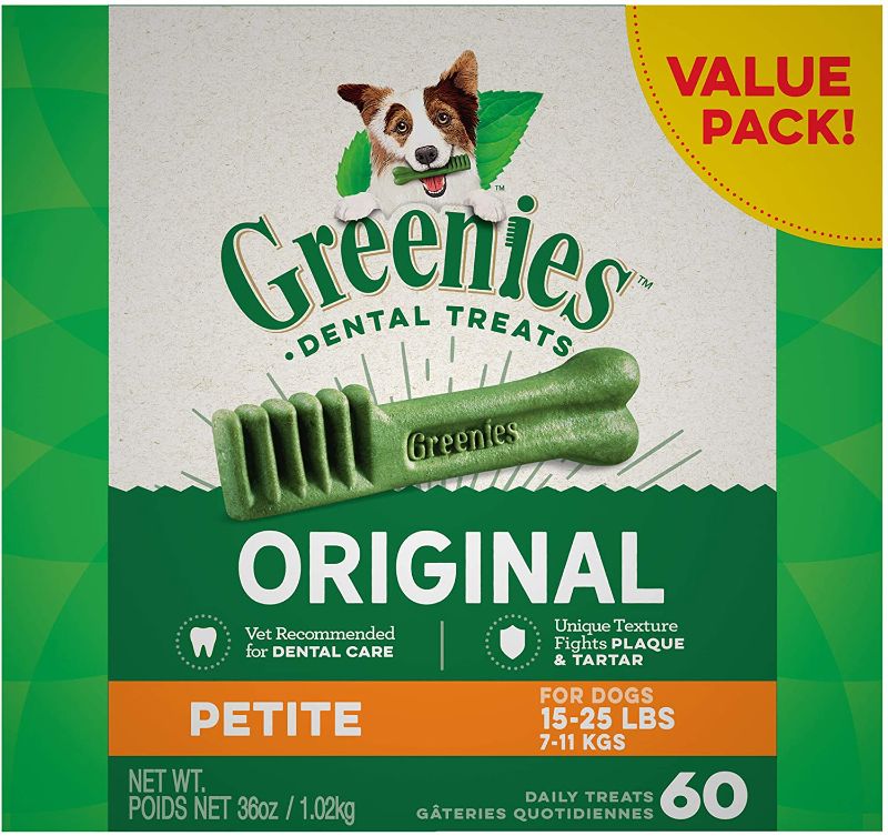 Photo 1 of **expires 11/06/2022** Greenies Original Petite Natural Dental Dog Treats (15 - 25 lb. dogs)
