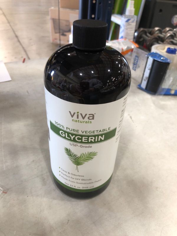 Photo 3 of **EXPIRES 04/22** Viva Naturals 100% Pure Vegetable Glycerin, USP Certified 32oz. Perfect Soap Base for DIYs, Bubble Bath, Natural Hair and Face Moisturizer for Dry Skin, and Glycerin Soap (43 Ounces Net Weight)
