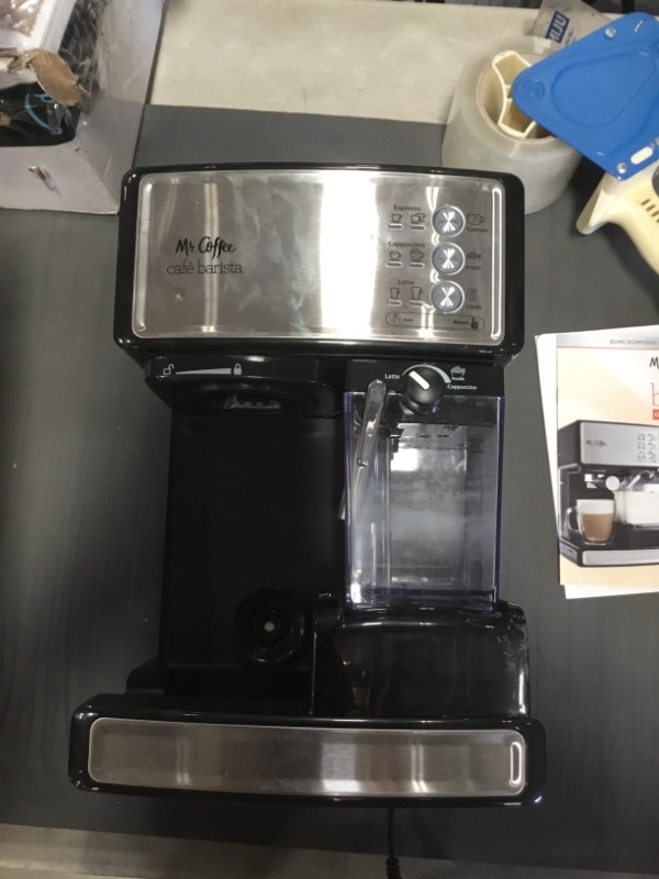 Photo 5 of Mr. Coffee Cafe Barista Espresso Maker (MINOR SCRATESON ON THE BACK AND FRONT, UNABLE TO FULLY TEST)