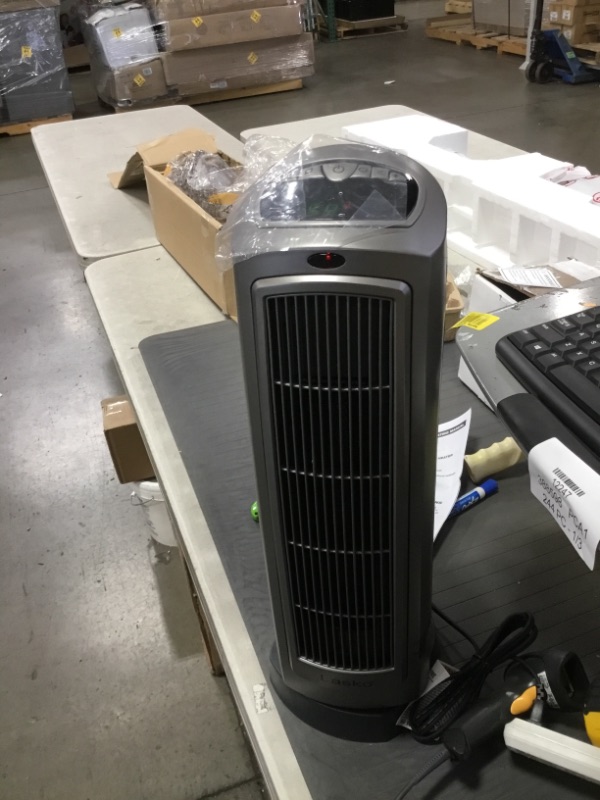 Photo 1 of Lasko 1500W Digital Ceramic Space Heater with Remote, 755320, Silver