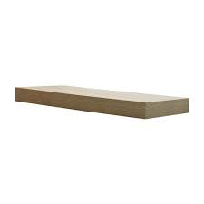 Photo 1 of 23.6 in. W x 10.2 in. D x 2 in H Driftwood Gray Oak Floating Shelf
