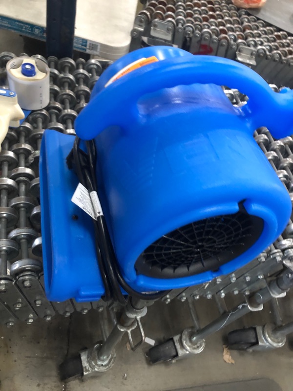 Photo 2 of 1/4 HP Air Mover Blower Fan for Water Damage Restoration Carpet Dryer Floor Home and Plumbing Use in Blue
