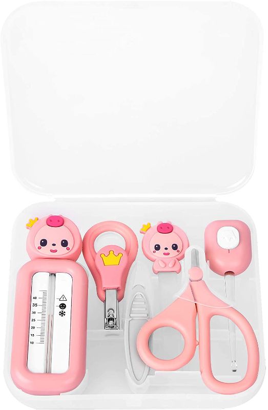 Photo 1 of Baby Nail Kit - 6 in 1 - Baby Nail Care with Clipper, Scissors, Nail File, Tweezers, Water Thermometer, LED Ear Pick Set Nail Grooming Baby Manicure Pedicure Kit for Newborn,Toddler, Kid Gift
2 ct