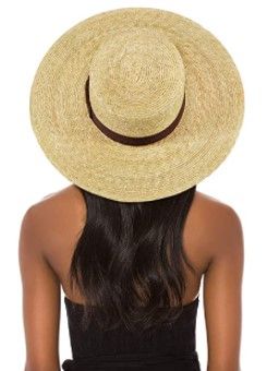 Photo 1 of FEMSÉE Straw Beach Hat - Sun Hats for Women and Men Flat Top Classic Boater Hat
