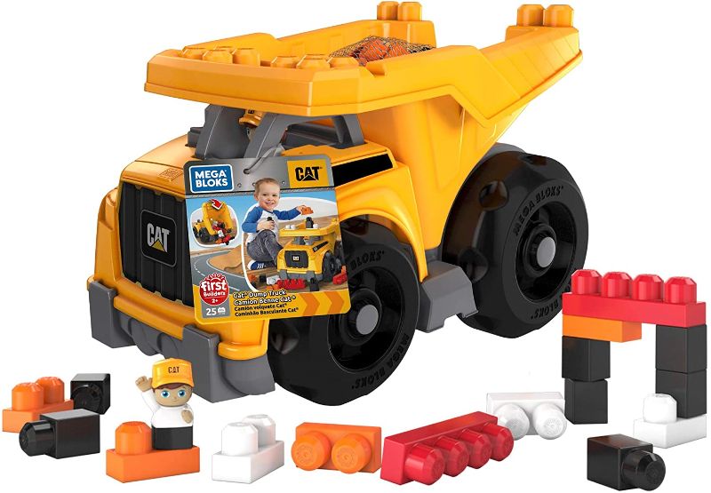 Photo 1 of Mega Bloks Cat Large Dump Truck, yellow (DCJ86)
